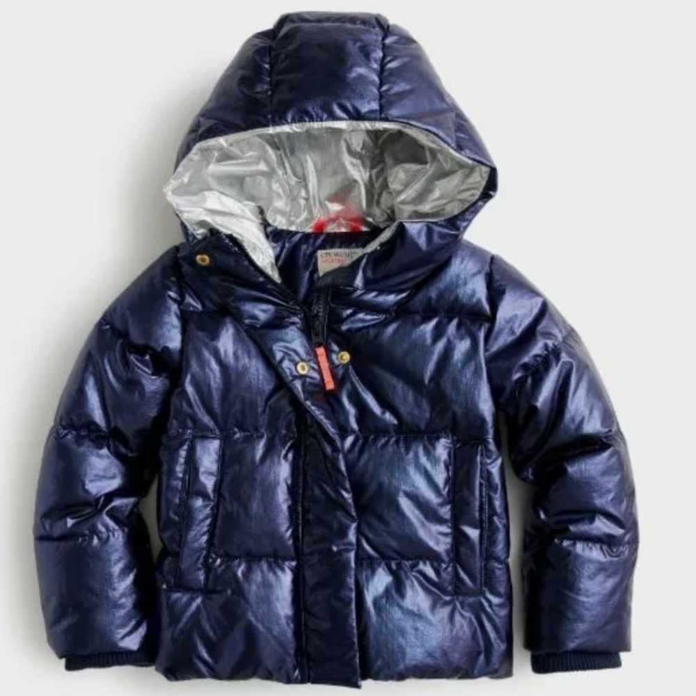 Like New Crewcuts Metallic Puffer Jacket